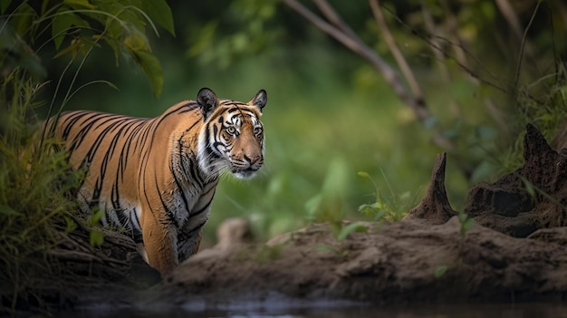 Un tigre en la naturaleza