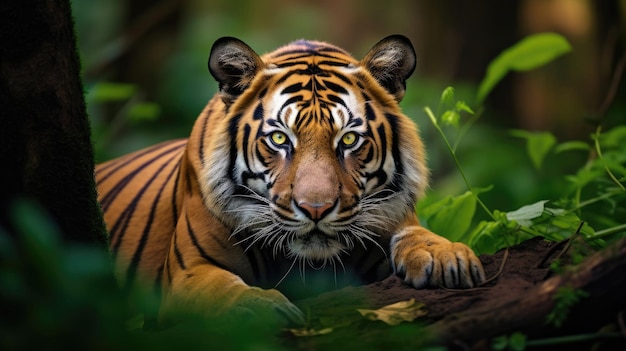 un tigre en la naturaleza