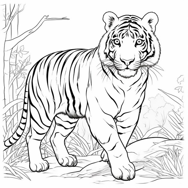 un tigre que es blanco y negro