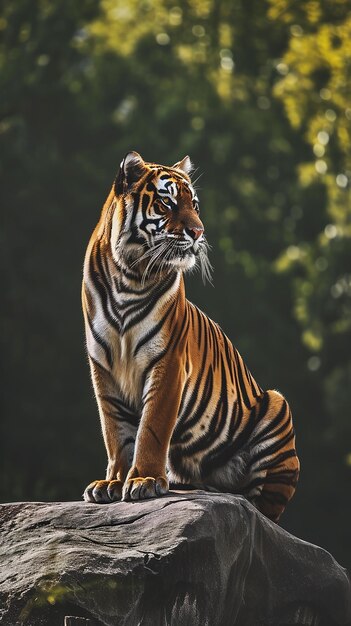 el tigre en la roca HD 8K papel tapiz