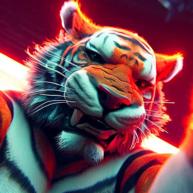 Foto tigre selfie ícone emoji ilustração imagem smiley papel de parede imagem de fundo cyberpunk