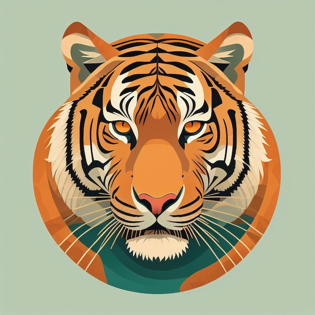 tigre, en, selva, ilustración