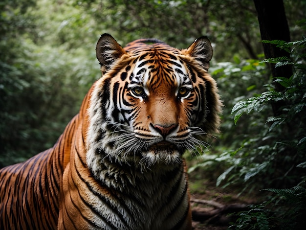 Tigre Selvagem em Vista da Natureza