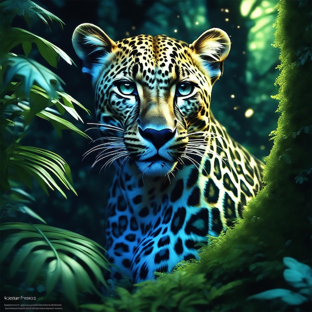 tigre selvagem meia-noite floresta bela visão nítida