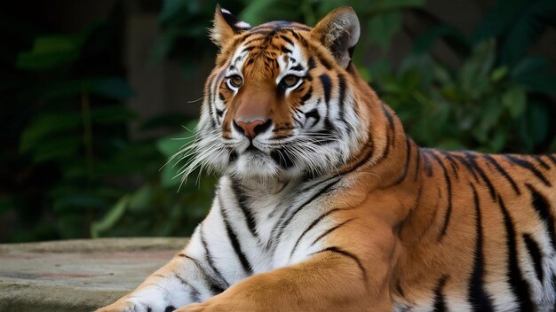 Tigre sentado isolado