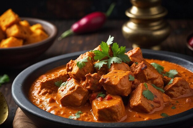 Tikka Masala de pollo con Paneer Tikka