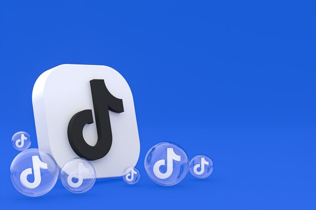 Tiktok-Symbol auf dem Bildschirm Smartphone oder Handy 3D-Rendering