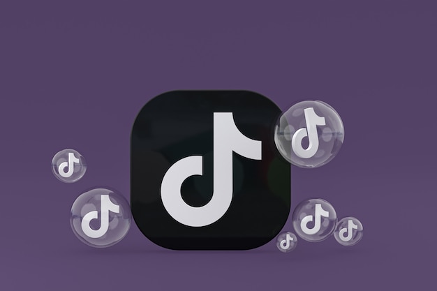 Tiktok-Symbol auf dem Bildschirm Smartphone oder Handy 3D-Rendering