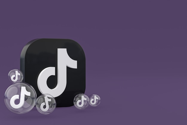 Tiktok-Symbol auf dem Bildschirm Smartphone oder Handy 3D-Rendering