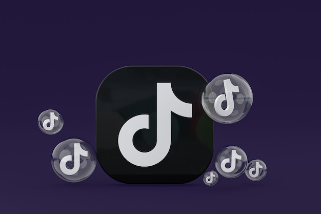 Tiktok-Symbol auf dem Bildschirm Smartphone oder Handy 3D-Rendering