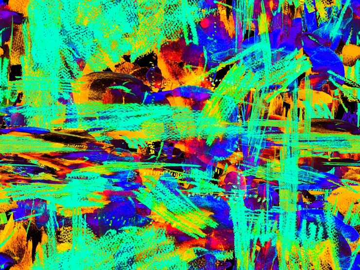 Foto tile sem costura fluida. papel psicodélico. ilustração de textura vintage. fundo de textura abstrata. desenho de tecido de aquarela geométrica. padrão sem costura de acuarela. verde e vermelho