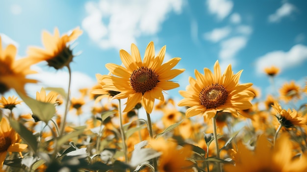 Tilted Sunflower Cinematic Moody Hintergrund