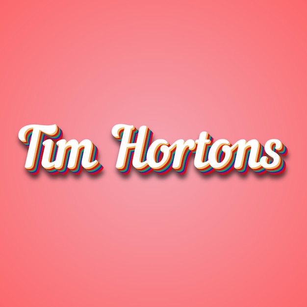 Tim Hortons Text-Effekt Foto-Bild Cool