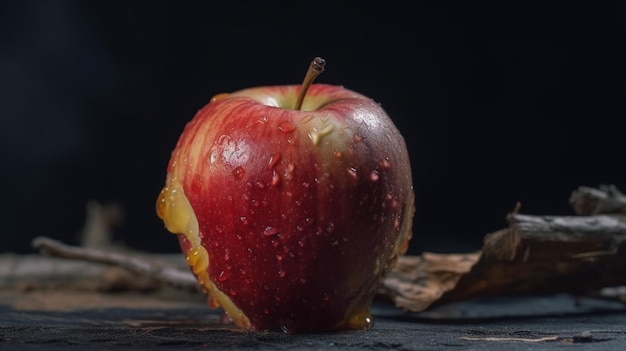 Timelapse de manzana en descomposición ai generativa