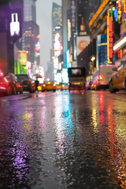 Foto times square in new york bei nacht