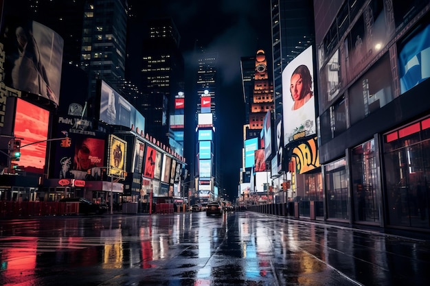 Times Square-Lichter bei Nachtfotografie