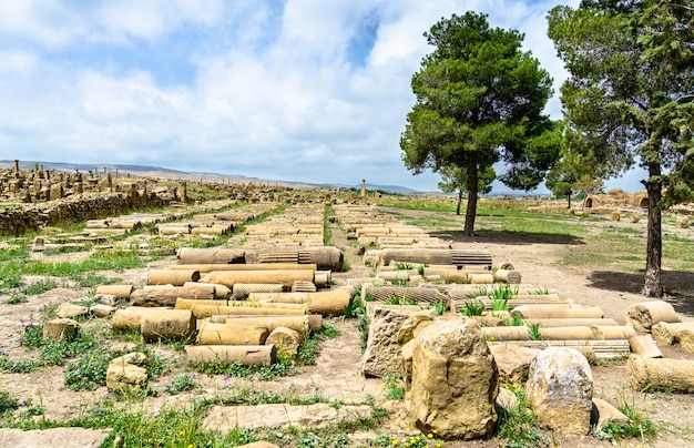 Timgad, ruínas de uma cidade romano-berbere,