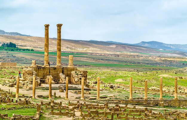 Timgad, ruínas de uma cidade romano-berbere,