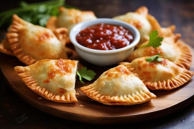 Tinga Empanadas de pollo con salsa roja