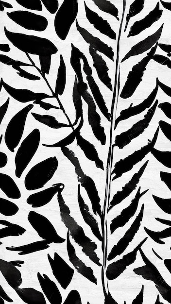 Tinta en blanco y negro Patrón floral Dibujo a lápiz Monocromo Fondo transparente
