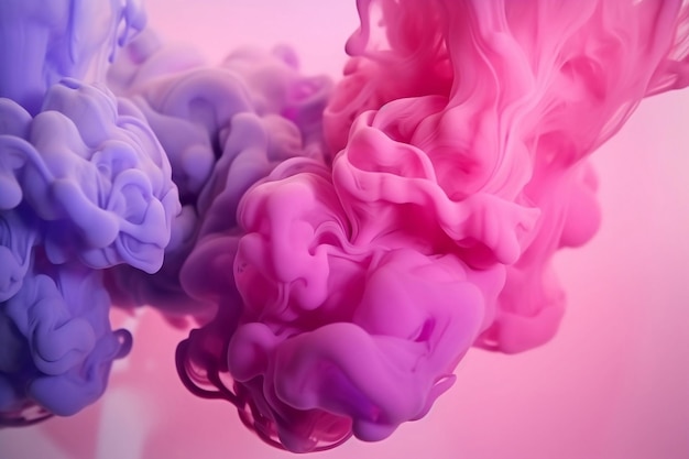 Tinta multicolor sobre un fondo de agua Efecto 3 d Ilustración generada por IA