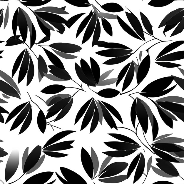 Foto tinta negra con patrón floral sencillo