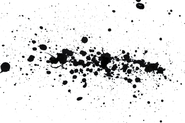 Tintenflecken Schwarzfarbe Schwarz-Weiß-Hintergrund im Grunge-Stil Monochrom-Textur