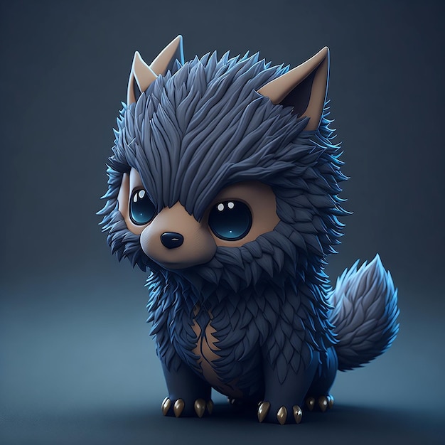 El Tiny Anime Wolf de Pokemon ai generado