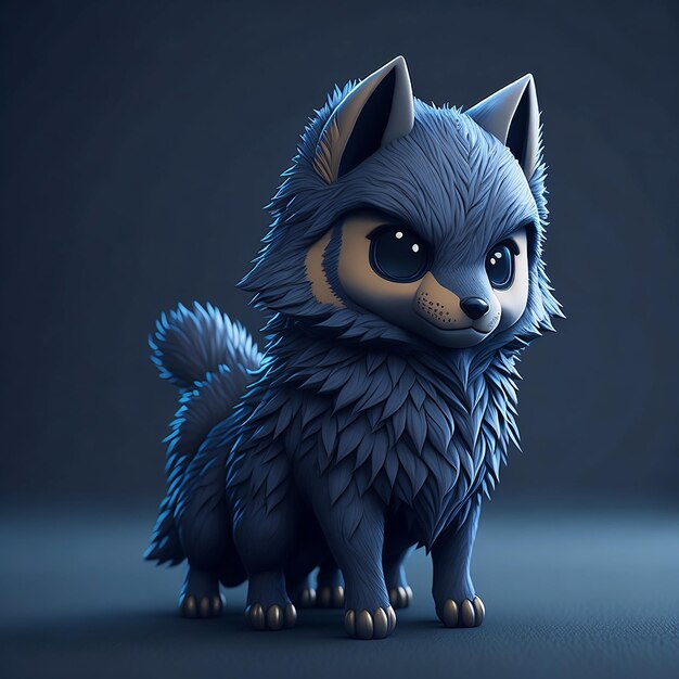 El Tiny Anime Wolf de Pokemon ai generado