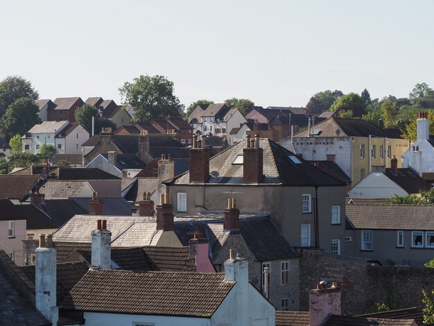 Típica paisagem urbana de uma cidade britânica