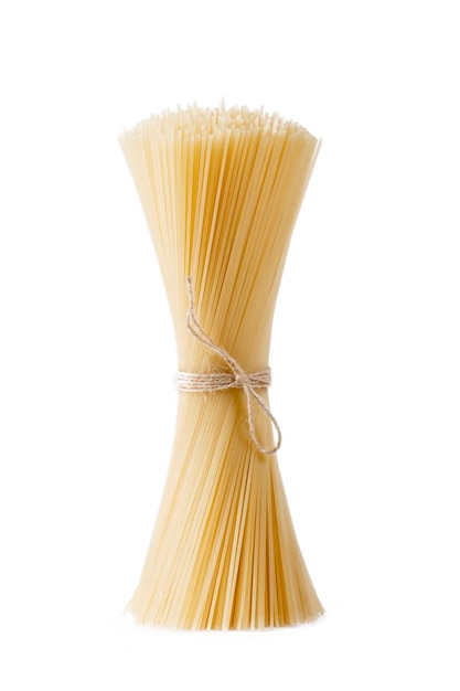 Tipo de espaguete de massa italiana Espaguete em um prato branco