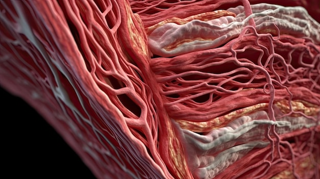 Tipo de músculo Músculo esquelético medicamente ilustração 3D