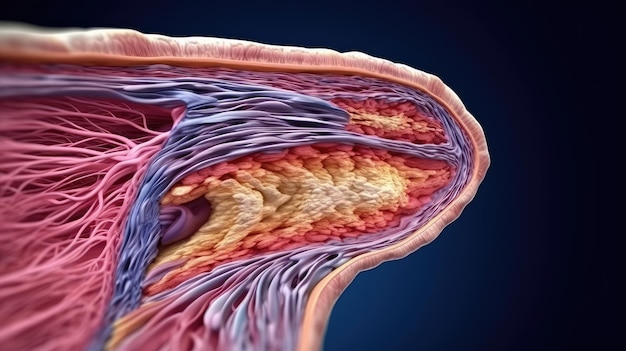 Tipo de músculo músculo esquelético medicamente ilustração 3d