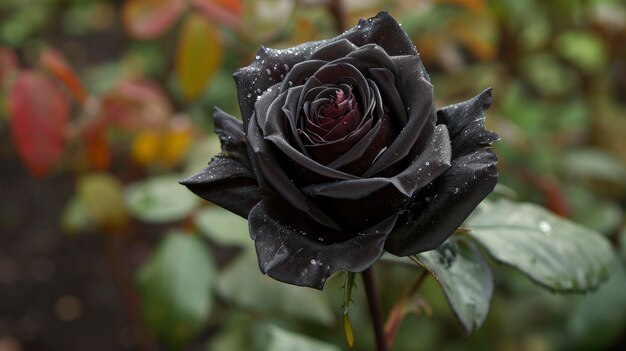 un tipo especial de flor llamada rosa negra