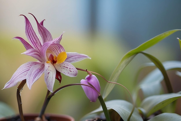 Tipo de foto macro de orquídea de Masdevallia
