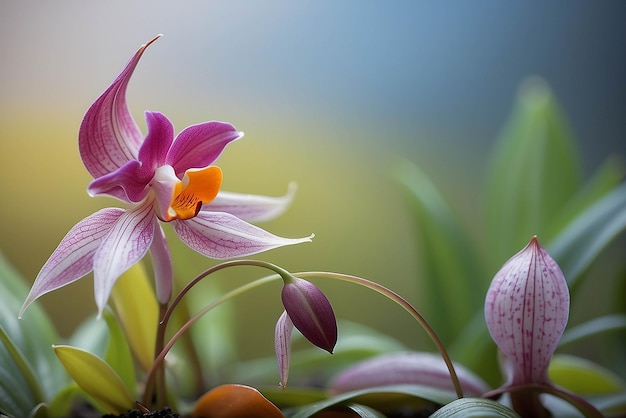 Tipo de foto macro de orquídea de Masdevallia