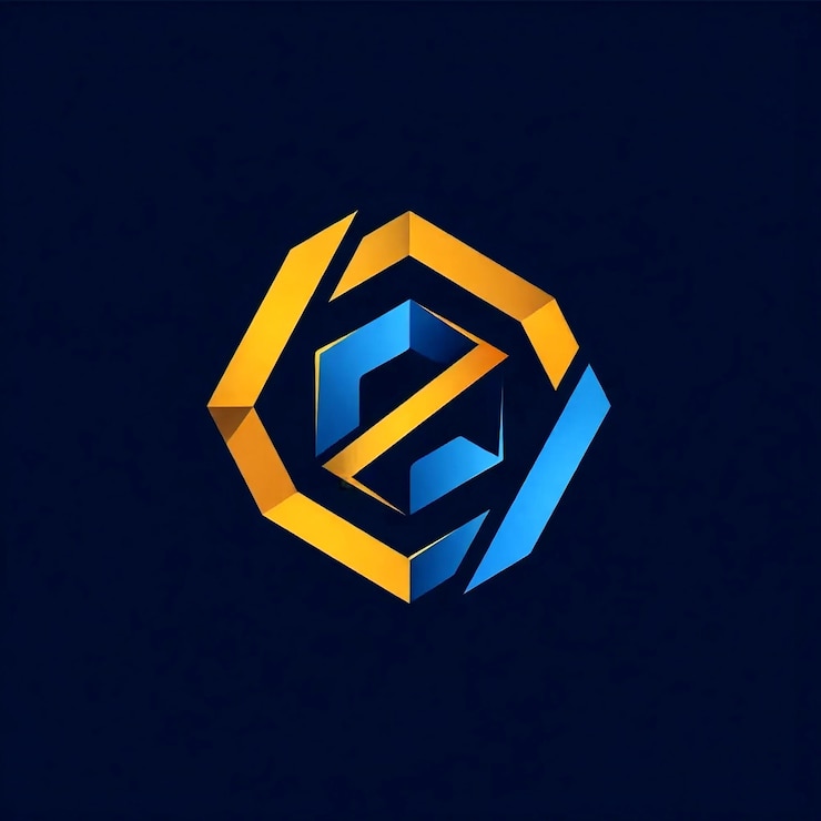 Foto tipo de logotipo vibrante cubo geométrico 3d en colores de neón gradiente perfecto para diseños futuristas