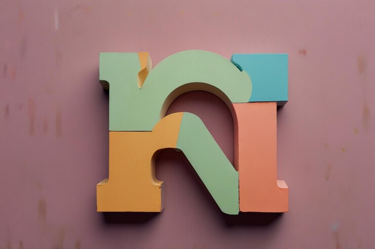 Foto tipografía audaz sobre un fondo pastel