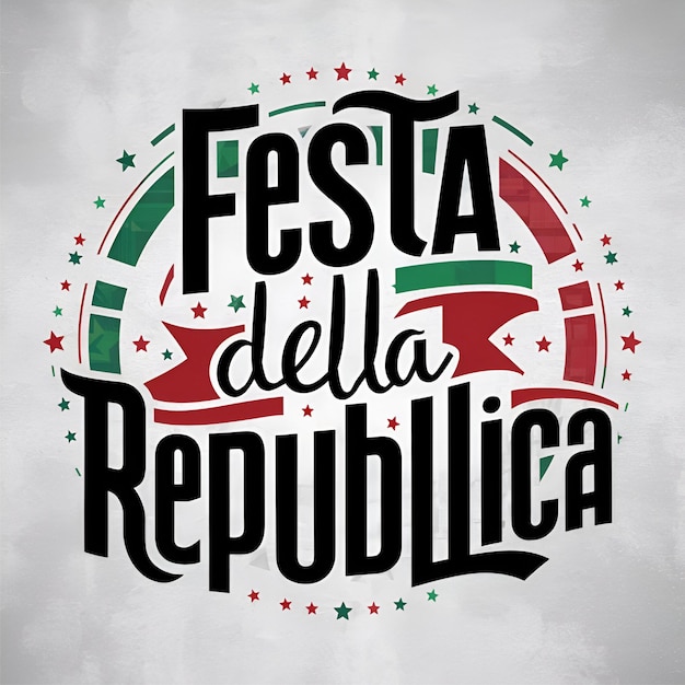 Foto la tipografía del cartel de la fiesta de la república