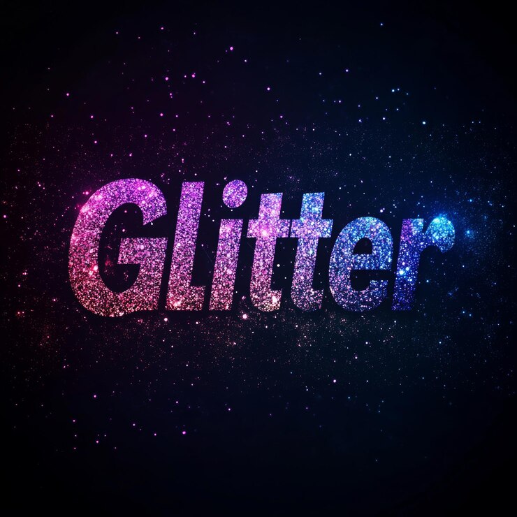 Foto tipografia de brilho tipografia de brilhante tipografia de glitter