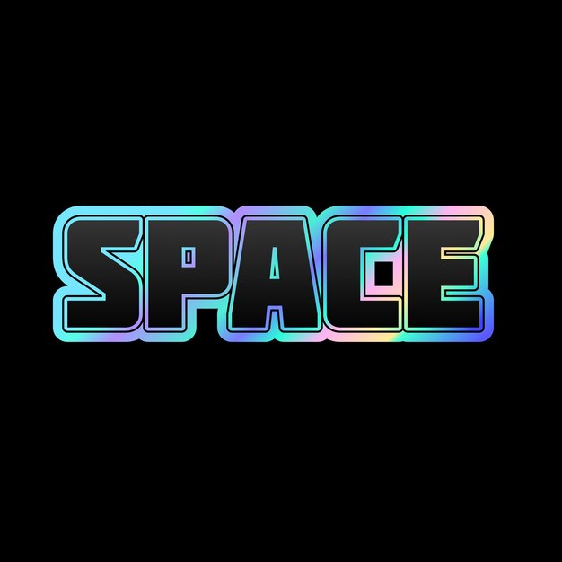 Tipografía espacial diseño 3d amarillo rosa blanco fondo foto jpg