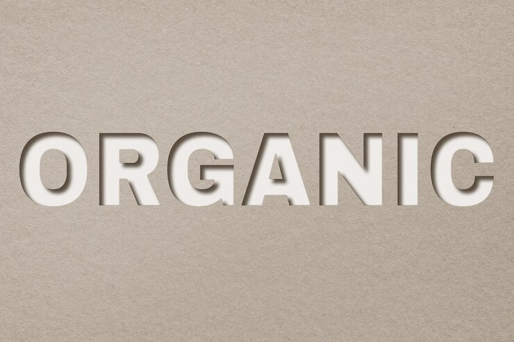Foto tipografía de fuente orgánica png 3d cortada en papel