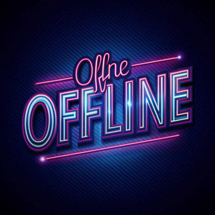 tipografía fuera de línea imagen de perfil de las redes sociales