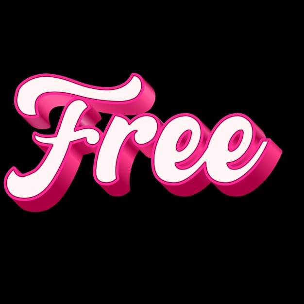 Foto tipografia gratuita design 3d rosa preto branco fonte de foto jpg