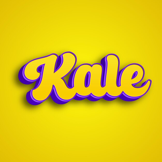 Foto tipografía kale diseño 3d amarillo rosa blanco fondo foto jpg