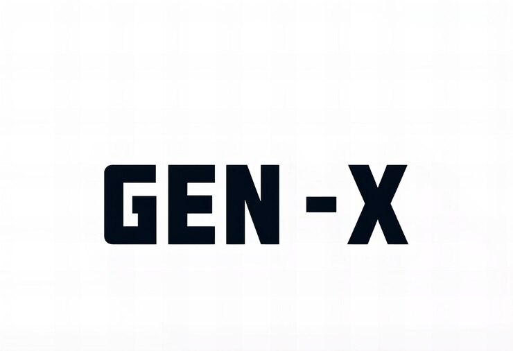 Foto tipografía minimalista de la generación x diseño pragmático escéptico