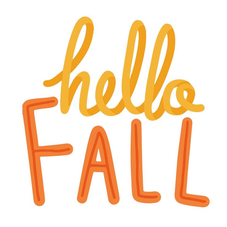 Foto tipografía de otoño con fondo transparente en png