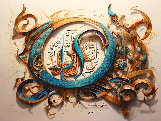 tipografía patrón de fondo vectorial alfabeto islámico arte abstracto plantilla vintage