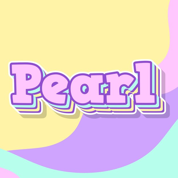 Foto tipografía de perlas diseño 3d texto lindo palabra cool foto de fondo jpg