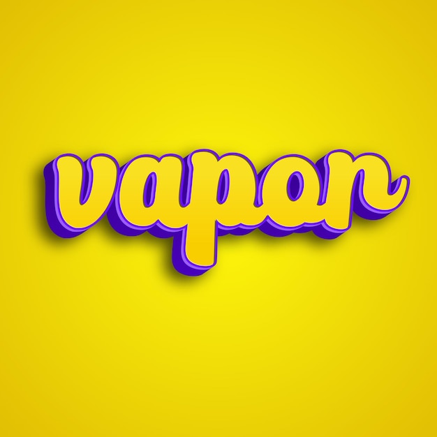 tipografía de vapor diseño 3d amarillo rosa blanco fondo foto jpg